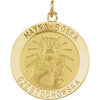 14K Yellow 25 mm Round Matka Boska Medal - Siddiqui Jewelers