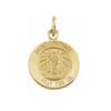 14K Yellow 12 mm Round St. Raphael Medal - Siddiqui Jewelers