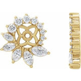 14K Yellow 7/8 CTW Diamond Earring Jackets with 6 mm ID - Siddiqui Jewelers