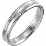 Sterling Silver 4 mm Beveled-Edge Concave Band Size 6.5 - Siddiqui Jewelers