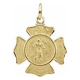 14K Yellow 17 mm St. Florian Pendant-Siddiqui Jewelers