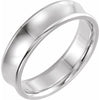 Sterling Silver 6 mm Beveled-Edge Concave Band Size 11 - Siddiqui Jewelers