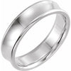 14K White 6 mm Beveled-Edge Concave Band Size 10 - Siddiqui Jewelers