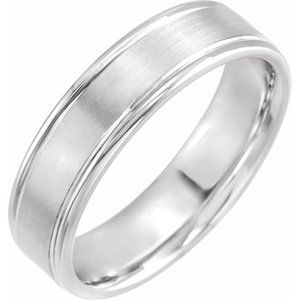 Sterling Silver 6 mm Grooved Band Size 7 - Siddiqui Jewelers