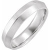 Platinum 5 mm Knife-Edge Band with Satin Finish Size 10 - Siddiqui Jewelers