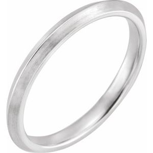 14K White 2.5 mm Knife-Edge Band with Satin Finish Size 6 - Siddiqui Jewelers