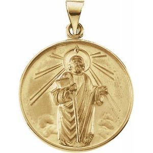 18K Yellow 25 mm St. Jude Medal - Siddiqui Jewelers