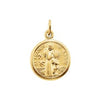 14K Yellow 10.15x12 mm St. Francis of Assisi Medal - Siddiqui Jewelers