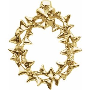14K Yellow 28.25x23.5 mm Crown of Thorns™ Pendant - Siddiqui Jewelers