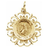 14K Yellow 18 mm St. Peregrine Medal - Siddiqui Jewelers