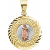 14K Yellow & Rose 15 mm First Holy Communion Medal - Siddiqui Jewelers