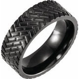 Black Titanium 8mm Band Size 11 - Siddiqui Jewelers