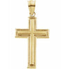 14K Yellow 20x13 mm Cross Pendant - Siddiqui Jewelers