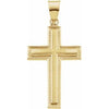 14K Yellow 23.75x15.5 mm Cross Pendant - Siddiqui Jewelers