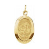 14K Yellow 15x11 mm St. Joseph Oval Medal - Siddiqui Jewelers