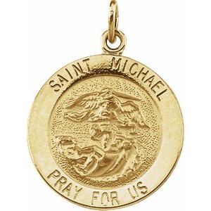 14K Yellow 18 mm St. Michael Medal-Siddiqui Jewelers