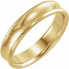 14K Yellow 5 mm Beveled-Edge Concave Band Size 10 - Siddiqui Jewelers