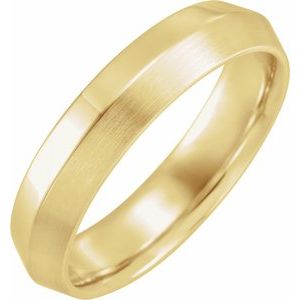 14K Yellow 6 mm Knife-Edge Band with Satin Finish Size 11 - Siddiqui Jewelers