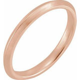 14K Rose 2.5 mm Knife-Edge Comfort-Fit Band with Satin Finish Size 7 - Siddiqui Jewelers