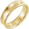14K Yellow 6 mm Beveled-Edge Concave Band Size 11 - Siddiqui Jewelers