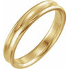 14K Yellow 4 mm Beveled-Edge Concave Band Size 7 - Siddiqui Jewelers