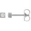 Platinum 5/8 CTW Natural Diamond Bezel-Set Earrings Siddiqui Jewelers