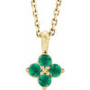 14K Yellow Youth Emerald 16-18" Necklace - Siddiqui Jewelers
