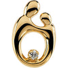 14K Yellow .03 CT Diamond Mother and Child® Slide Pendant - Siddiqui Jewelers