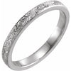 14K White 2.5 mm Design-Engraved Band Size 7 - Siddiqui Jewelers