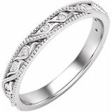 14K White .05 CTW Diamond Anniversary Band - Siddiqui Jewelers