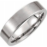 Tungsten 6 mm Flat Satin Band Size 12-Siddiqui Jewelers