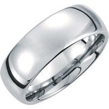 White Tungsten 8 mm Domed Band Size 11 - Siddiqui Jewelers