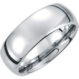 White Tungsten 8 mm Domed Band Size 6 - Siddiqui Jewelers