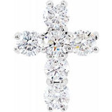 14K White 9/10 CTW Diamond Cross Pendant-Siddiqui Jewelers