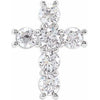 14K White 1 1/6 CTW Diamond Cross Pendant-Siddiqui Jewelers