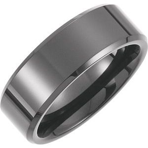 Tungsten 8.3 mm Band with Black PVD Size 11 - Siddiqui Jewelers