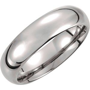 Tungsten 6 mm Half Round Band Size 8.5-Siddiqui Jewelers