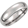 Tungsten 6 mm Half Round Band Size 7.5-Siddiqui Jewelers