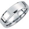 White Tungsten 6 mm Beveled-Edge Band Size 12.5-Siddiqui Jewelers