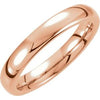 Tungsten with 18K Rose Gold PVD 4 mm Half Round Band Size 6-Siddiqui Jewelers