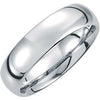 White Tungsten 6 mm Half Round Band Size 8-Siddiqui Jewelers