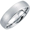 White Tungsten 6 mm Rounded Edge Domed Sandblasted Band Size 11.5 - Siddiqui Jewelers