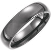 Tungsten with Black PVD 6 mm Half Round Band Size 6.5-Siddiqui Jewelers