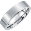 White Tungsten 6 mm Flat Satin Band Size 6-Siddiqui Jewelers