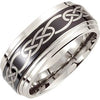 Cobalt 10 mm Black Laser Design Band Size 10.5 - Siddiqui Jewelers