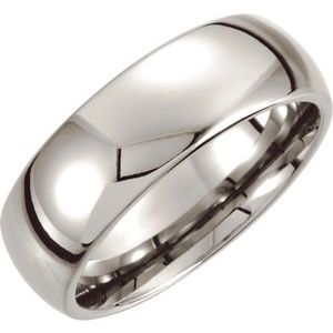 Cobalt 8 mm Low Domed Band
 Size 14 - Siddiqui Jewelers