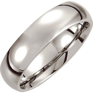 Cobalt 6 mm Low Domed Band Size 7 - Siddiqui Jewelers