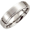 Cobalt 6 mm Satin Finished Ridged Band Size 10-Siddiqui Jewelers