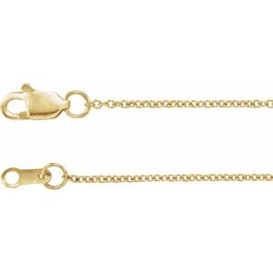 18K Yellow 1 mm Solid Cable 18" Chain-Siddiqui Jewelers