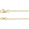 14K Yellow 1 mm Solid Cable 24" Chain  -Siddiqui Jewelers